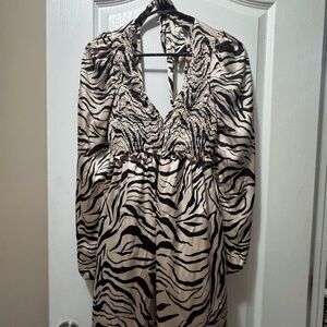 Elegant Zebra Print Dress